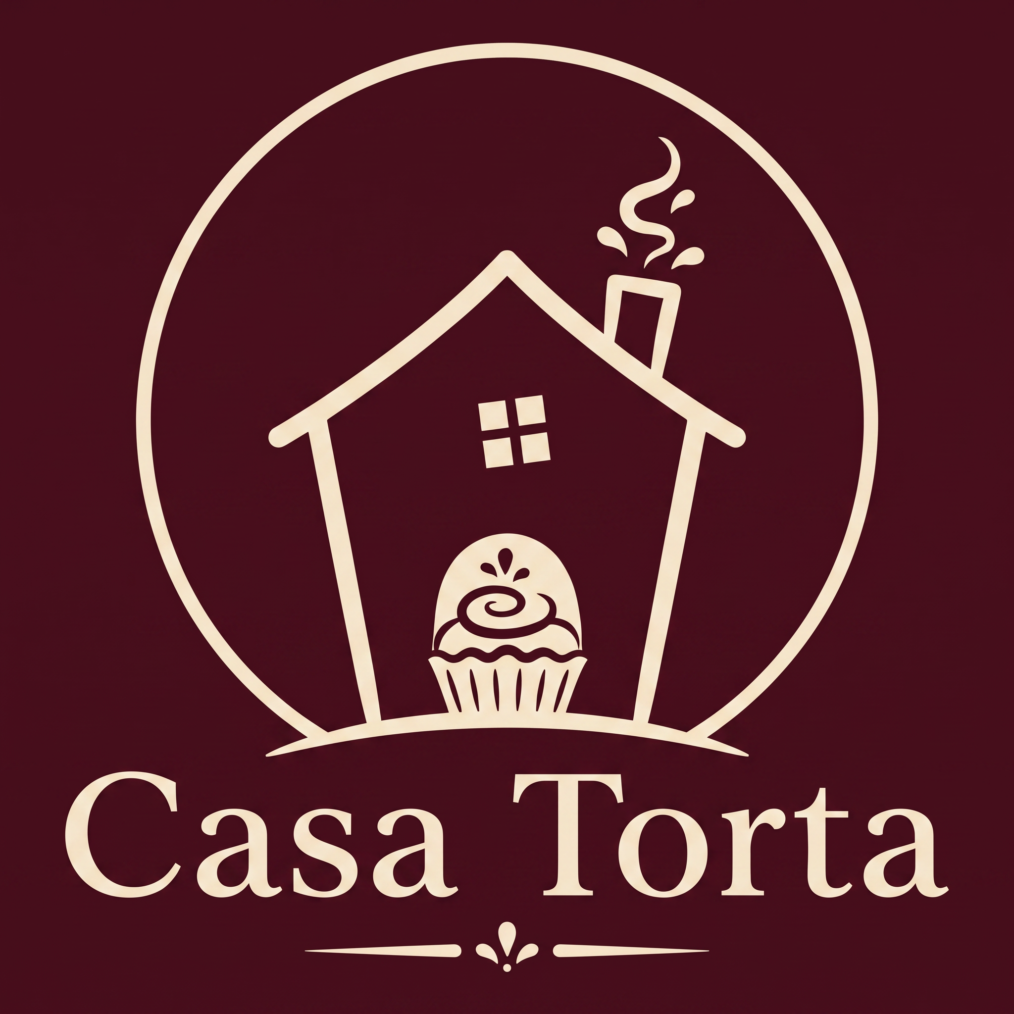 Logo em fundo bordô